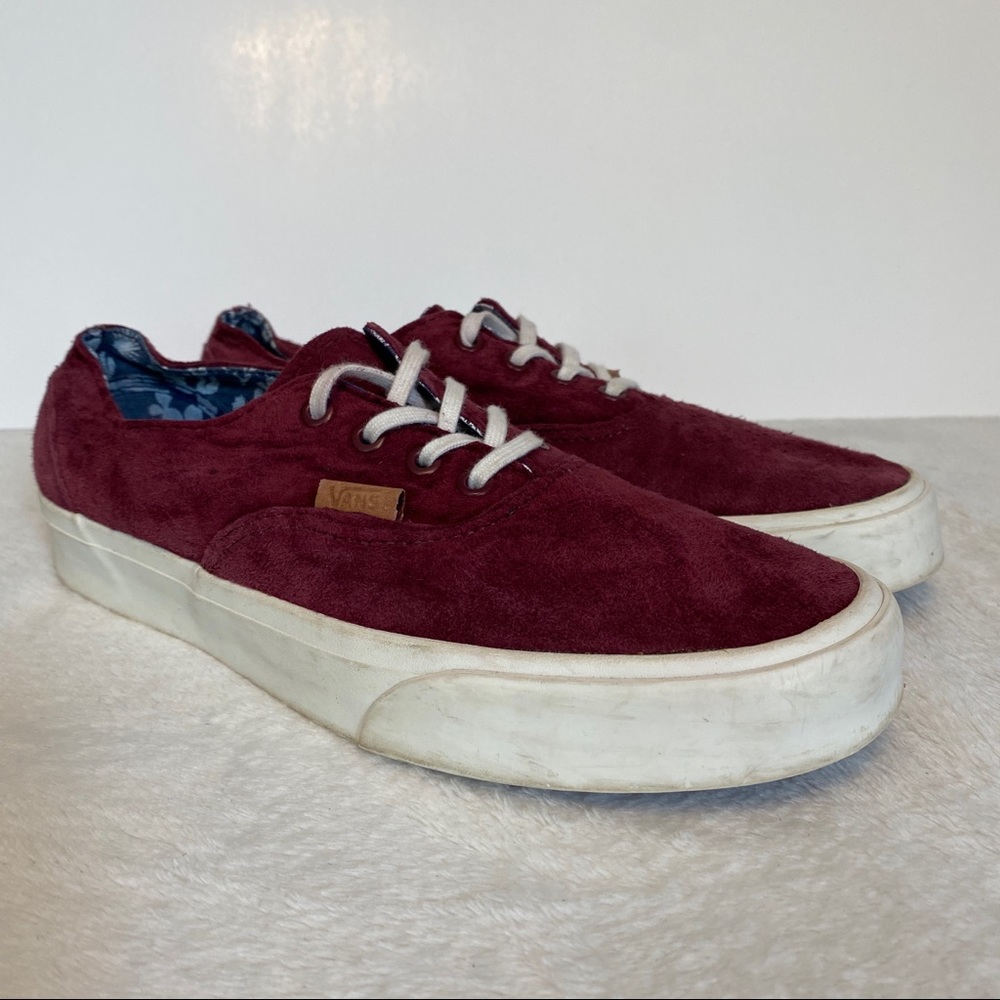 Vans Authentic Pomegranate Pig Suede Shoes - Women's 6.5